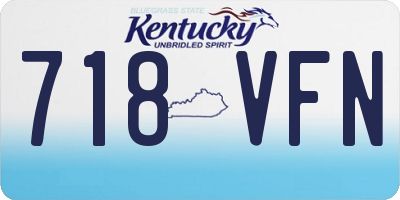 KY license plate 718VFN