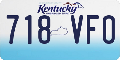 KY license plate 718VFO