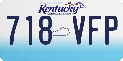 KY license plate 718VFP