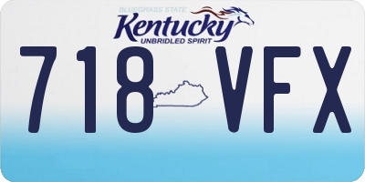 KY license plate 718VFX