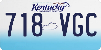 KY license plate 718VGC