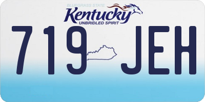 KY license plate 719JEH