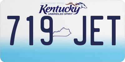 KY license plate 719JET