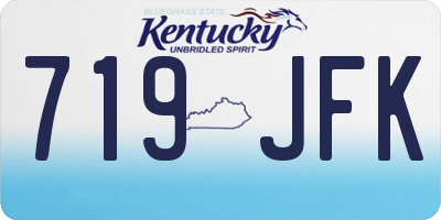 KY license plate 719JFK