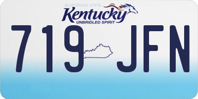KY license plate 719JFN