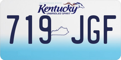 KY license plate 719JGF