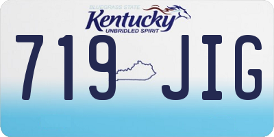 KY license plate 719JIG