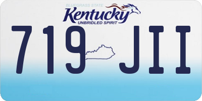 KY license plate 719JII