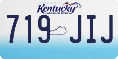 KY license plate 719JIJ
