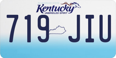 KY license plate 719JIU