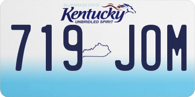KY license plate 719JOM