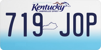KY license plate 719JOP