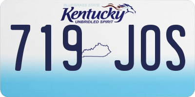 KY license plate 719JOS