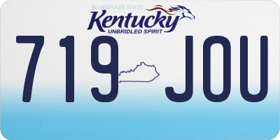 KY license plate 719JOU