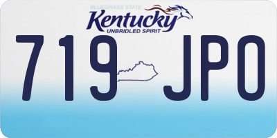 KY license plate 719JPO