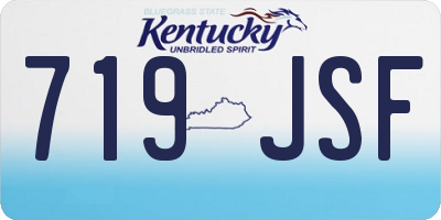 KY license plate 719JSF