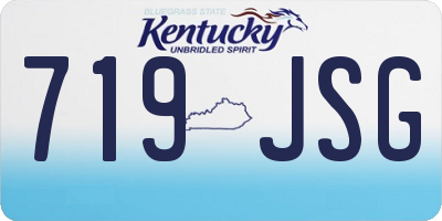 KY license plate 719JSG