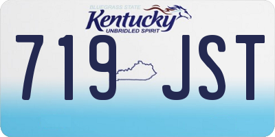 KY license plate 719JST