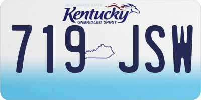 KY license plate 719JSW