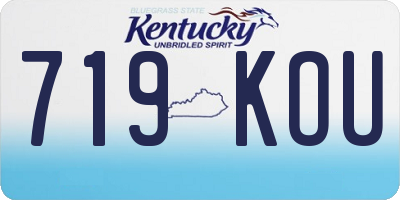 KY license plate 719KOU