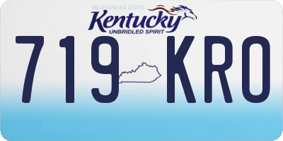 KY license plate 719KRO