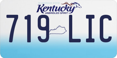 KY license plate 719LIC