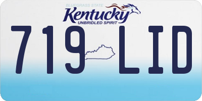 KY license plate 719LID