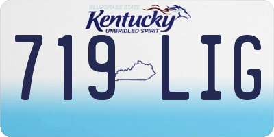 KY license plate 719LIG