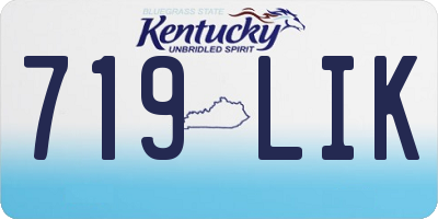 KY license plate 719LIK