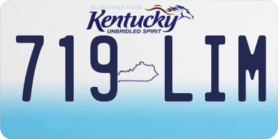 KY license plate 719LIM