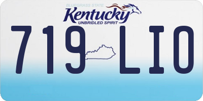 KY license plate 719LIO
