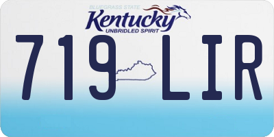 KY license plate 719LIR