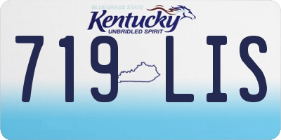 KY license plate 719LIS