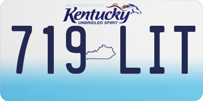 KY license plate 719LIT