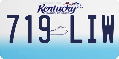KY license plate 719LIW
