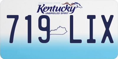 KY license plate 719LIX