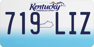 KY license plate 719LIZ
