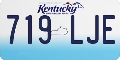 KY license plate 719LJE