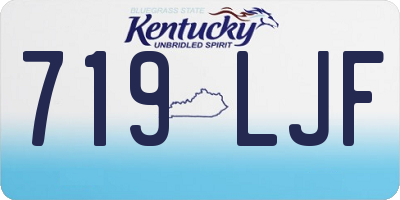 KY license plate 719LJF
