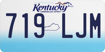 KY license plate 719LJM