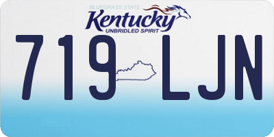 KY license plate 719LJN