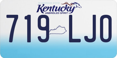 KY license plate 719LJO