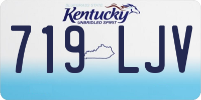 KY license plate 719LJV