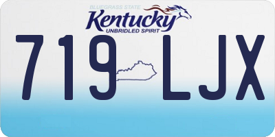 KY license plate 719LJX
