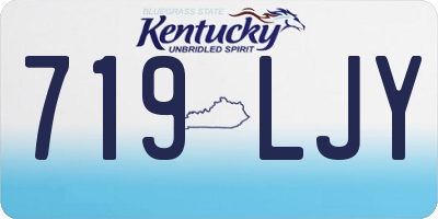 KY license plate 719LJY