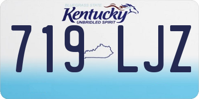 KY license plate 719LJZ