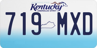 KY license plate 719MXD