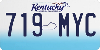 KY license plate 719MYC