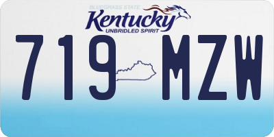 KY license plate 719MZW