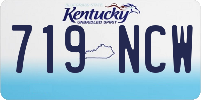 KY license plate 719NCW